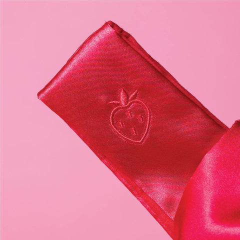 Strawberry Satin Knot Bag